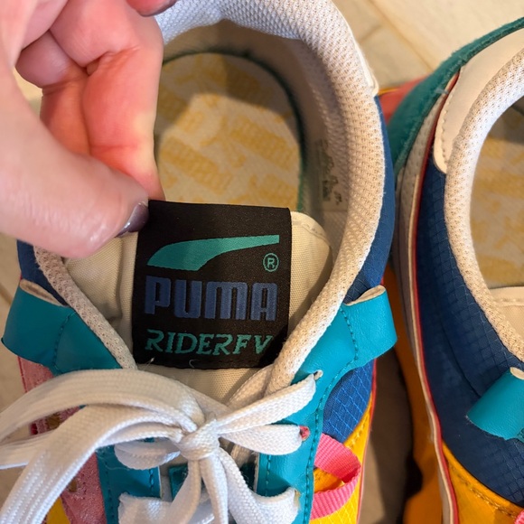 Puma Rider FV Future Vintage Men’s 9.5 sneakers multicolor tangerine - Picture 4 of 12